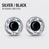 3d-round-lure-eyes-silver-black 3D Round Lure Eyes Silver Black