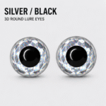 3D Round Lure Eyes Silver Black