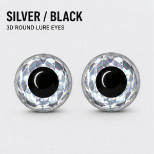 3D Round Lure Eyes Silver Black