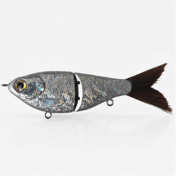 5" 2-Section Shad Glide Bait Blank Foiled Rough Scale Body