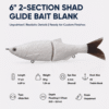 6“ 2-Section Shad Glide Bait Blank Information
