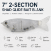 7-2-section-shad-glide-bait-blank-information 7" 2-Section Shad Glide Bait Blank Details