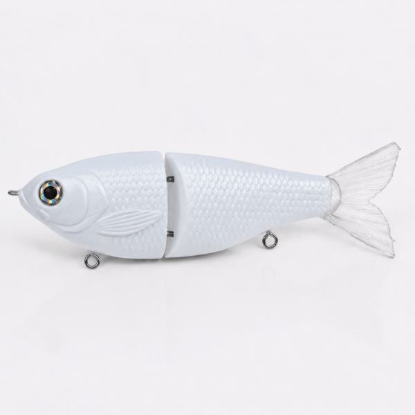 7-2-section-shad-glide-bait-blank-white-body 7" 2-Section Shad Glide Bait Blank White Body