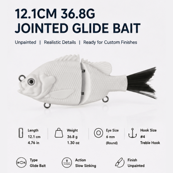 5'' Bluegills Glide Bait Blank Information
