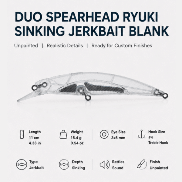 DUO Spearhead Ryuki Sinking Jerkbait Blank Informations