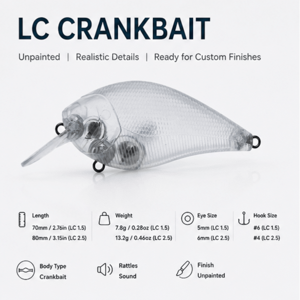 LC 1.5 & LC 2.5 Square Bill Crankbait Blank Information