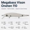 megabass-vision-oneten-110-jerkbait-blank-information Megabass Vision Oneten 110+ Jerkbait Blank Information