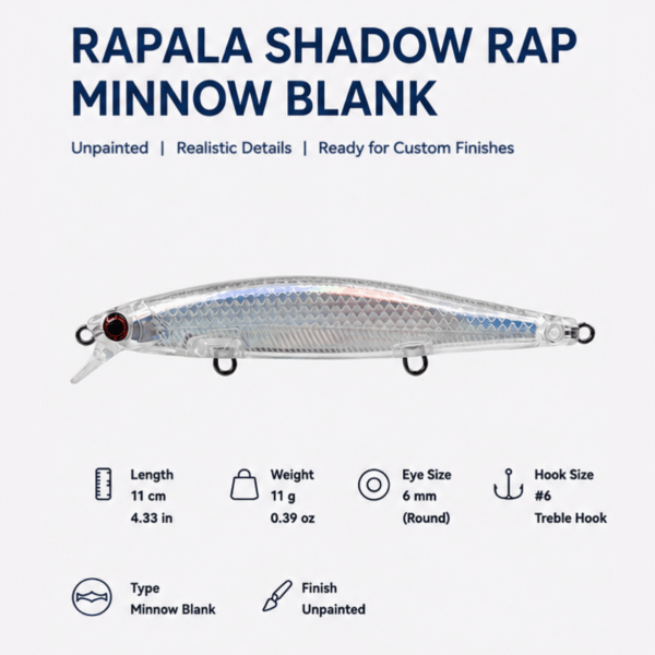 Rapala Shadow Rap Minnow Blank Information